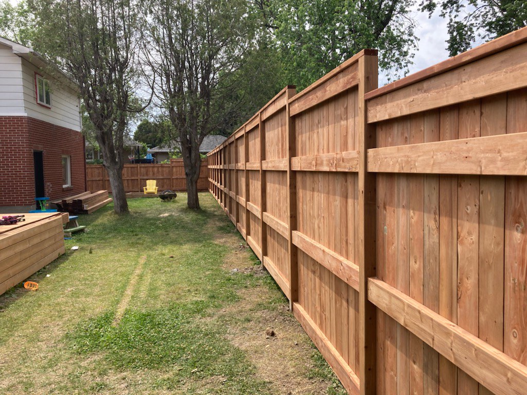 Exterior shot of a fence